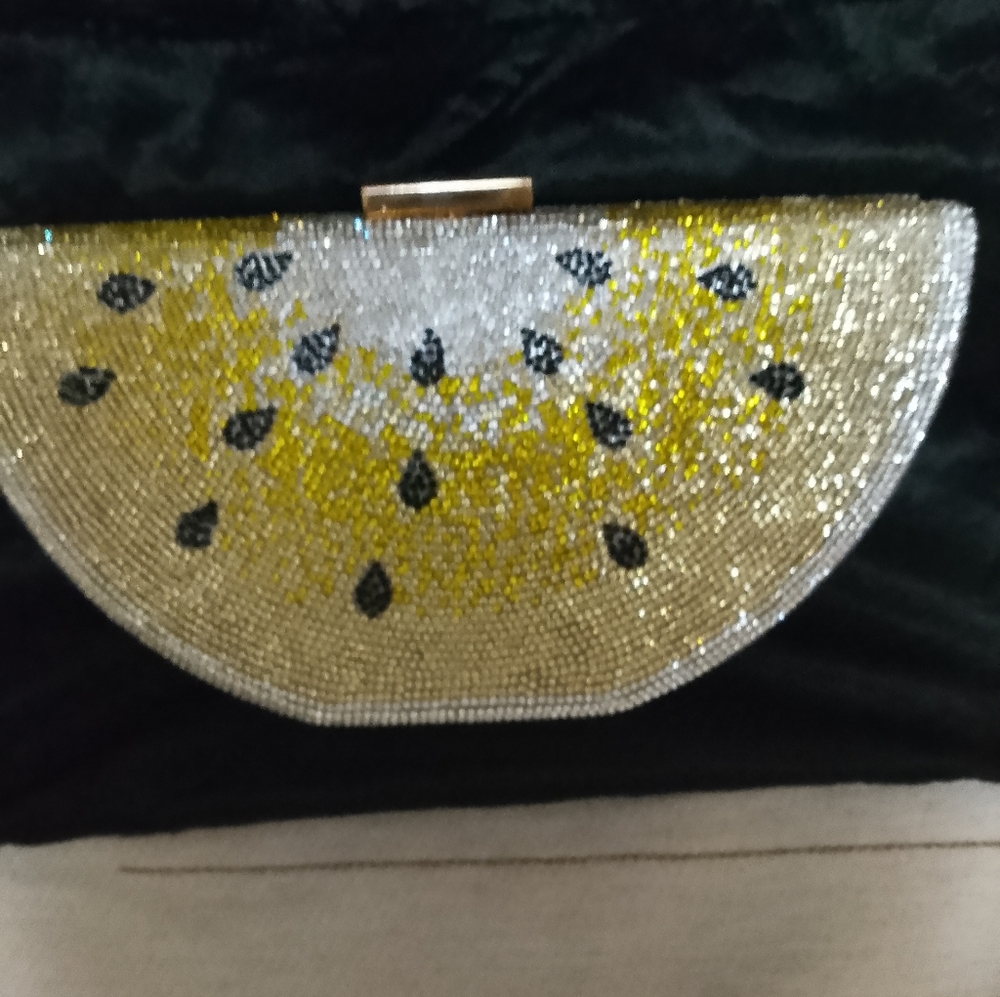Green Rhinestone Clutch
